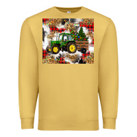 Antique Gold christmas farm tractor Premium Sweatshirt - RanaPortraitStore