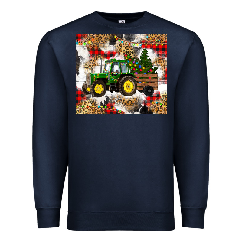 Christmas Farm Tractor Premium Sweatshirt by RanaPortraitStore | Teevron