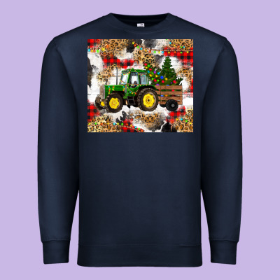 Premium Sweatshirt christmas farm tractor