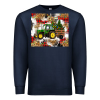 Navy christmas farm tractor Premium Sweatshirt - RanaPortraitStore