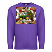 Purple christmas farm tractor Premium Sweatshirt - RanaPortraitStore