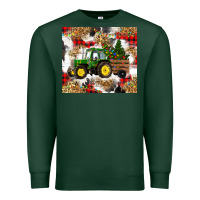 Sports Green christmas farm tractor Premium Sweatshirt - RanaPortraitStore