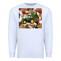 White christmas farm tractor Premium Sweatshirt - RanaPortraitStore