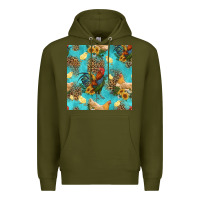 Poultry Animals Seamless Pattern Premium Hoodie | Teevron