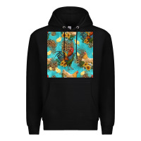 Black poultry animals seamless pattern Premium Hoodie - HRA Design Shop