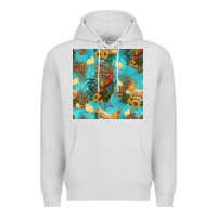 Dove Grey poultry animals seamless pattern Premium Hoodie - HRA Design Shop
