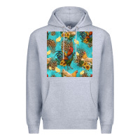 Heather Grey poultry animals seamless pattern Premium Hoodie - HRA Design Shop