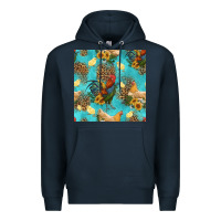 Navy poultry animals seamless pattern Premium Hoodie - HRA Design Shop