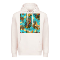 Pale Pink poultry animals seamless pattern Premium Hoodie - HRA Design Shop