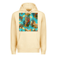 Pina Colada poultry animals seamless pattern Premium Hoodie - HRA Design Shop