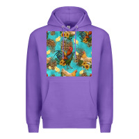 Purple poultry animals seamless pattern Premium Hoodie - HRA Design Shop