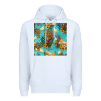 White poultry animals seamless pattern Premium Hoodie - HRA Design Shop