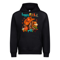 Black happy fall y'all  cowgirl Urban Hoodie - AdoDesignShop
