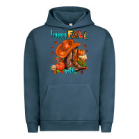 Pigment Midnight Navy happy fall y'all  cowgirl Urban Hoodie - AdoDesignShop