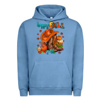 Pigment Pebble Blue happy fall y'all  cowgirl Urban Hoodie - AdoDesignShop