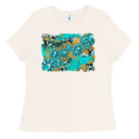 Bone gemstone cowhide glitter background Ladies Tee - Artiststas