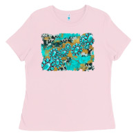 Bubblegum Pink gemstone cowhide glitter background Ladies Tee - Artiststas