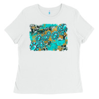 White gemstone cowhide glitter background Ladies Tee - Artiststas