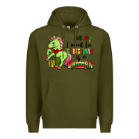 Army Green All I Want For Christmas Is A Unicorn Premium Hoodie - FaDigitalArtStudio