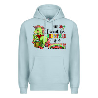 Blue Mist All I Want For Christmas Is A Unicorn Premium Hoodie - FaDigitalArtStudio