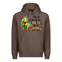 Coffee All I Want For Christmas Is A Unicorn Premium Hoodie - FaDigitalArtStudio