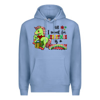Colony Blue All I Want For Christmas Is A Unicorn Premium Hoodie - FaDigitalArtStudio