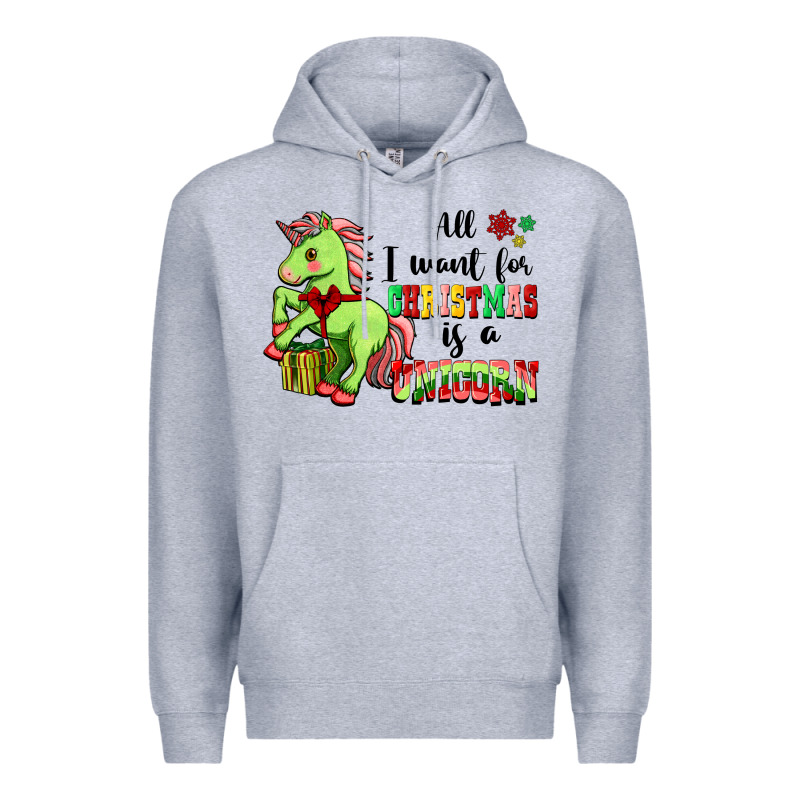 All I Want For Christmas Is A Unicorn Premium Hoodie by FaDigitalArtStudio | Teevron