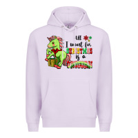 Lilac All I Want For Christmas Is A Unicorn Premium Hoodie - FaDigitalArtStudio