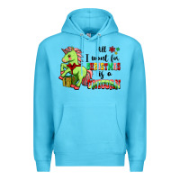 Ocean Blue All I Want For Christmas Is A Unicorn Premium Hoodie - FaDigitalArtStudio