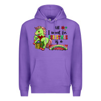 Purple All I Want For Christmas Is A Unicorn Premium Hoodie - FaDigitalArtStudio