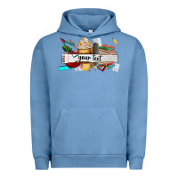 Pigment Pebble Blue costomized teachers name Urban Hoodie - AdoDesignShop