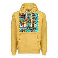 Antique Gold longhorn bull seamless pattern Premium Hoodie - HRA Design Shop