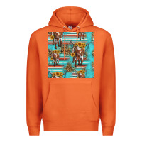 Carrot longhorn bull seamless pattern Premium Hoodie - HRA Design Shop