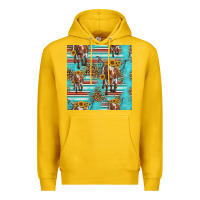Lemon longhorn bull seamless pattern Premium Hoodie - HRA Design Shop