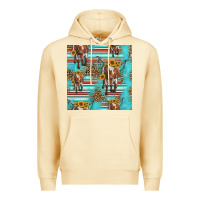 Pina Colada longhorn bull seamless pattern Premium Hoodie - HRA Design Shop