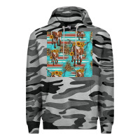Slate Camo longhorn bull seamless pattern Premium Hoodie - HRA Design Shop