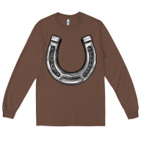 Chestnut horseshoe Long Sleeve Tee - BarkalooDesign