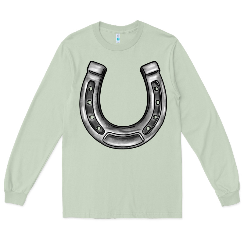Horseshoe Long Sleeve Tee by BarkalooDesign | Teevron