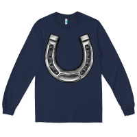 Navy horseshoe Long Sleeve Tee - BarkalooDesign