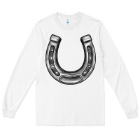 White horseshoe Long Sleeve Tee - BarkalooDesign