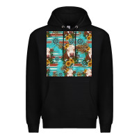 Black charolais cow seamless pattern Premium Hoodie - HRA Design Shop