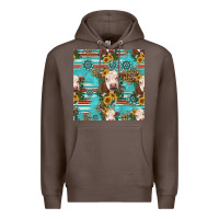 Coffee charolais cow seamless pattern Premium Hoodie - HRA Design Shop