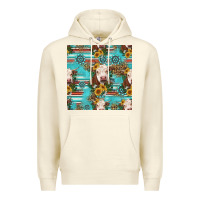 Sandshell charolais cow seamless pattern Premium Hoodie - HRA Design Shop