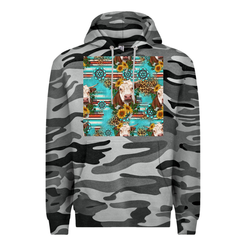 Charolais Cow Seamless Pattern Premium Hoodie by HRA Design Shop | Teevron