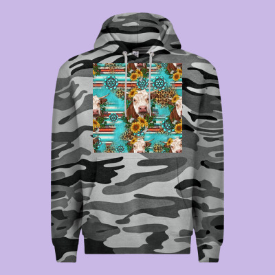 Charolais Cow Seamless Pattern Premium Hoodie Designed By Hra Design Shop