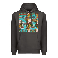 Smoke charolais cow seamless pattern Premium Hoodie - HRA Design Shop