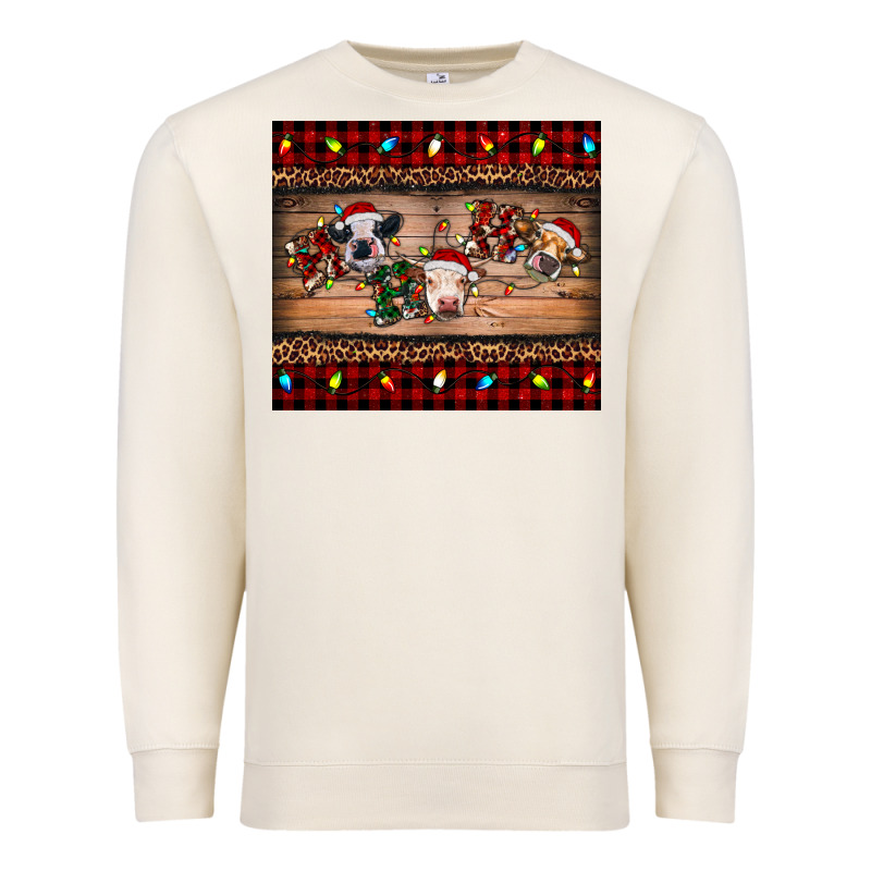 Hohoho Christmas Cows Premium Sweatshirt by RanaPortraitStore | Teevron