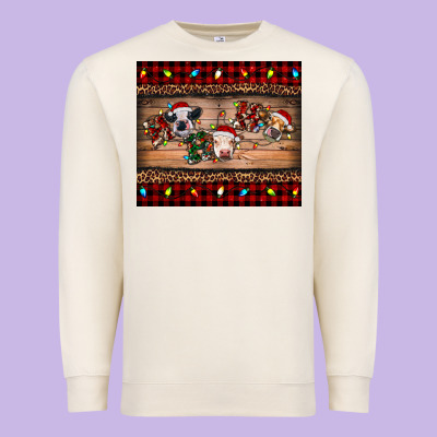 Premium Sweatshirt hohoho christmas cows