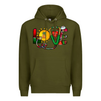 Army Green summer nurse Premium Hoodie - CowhideDigitalArt