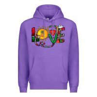 Purple summer nurse Premium Hoodie - CowhideDigitalArt